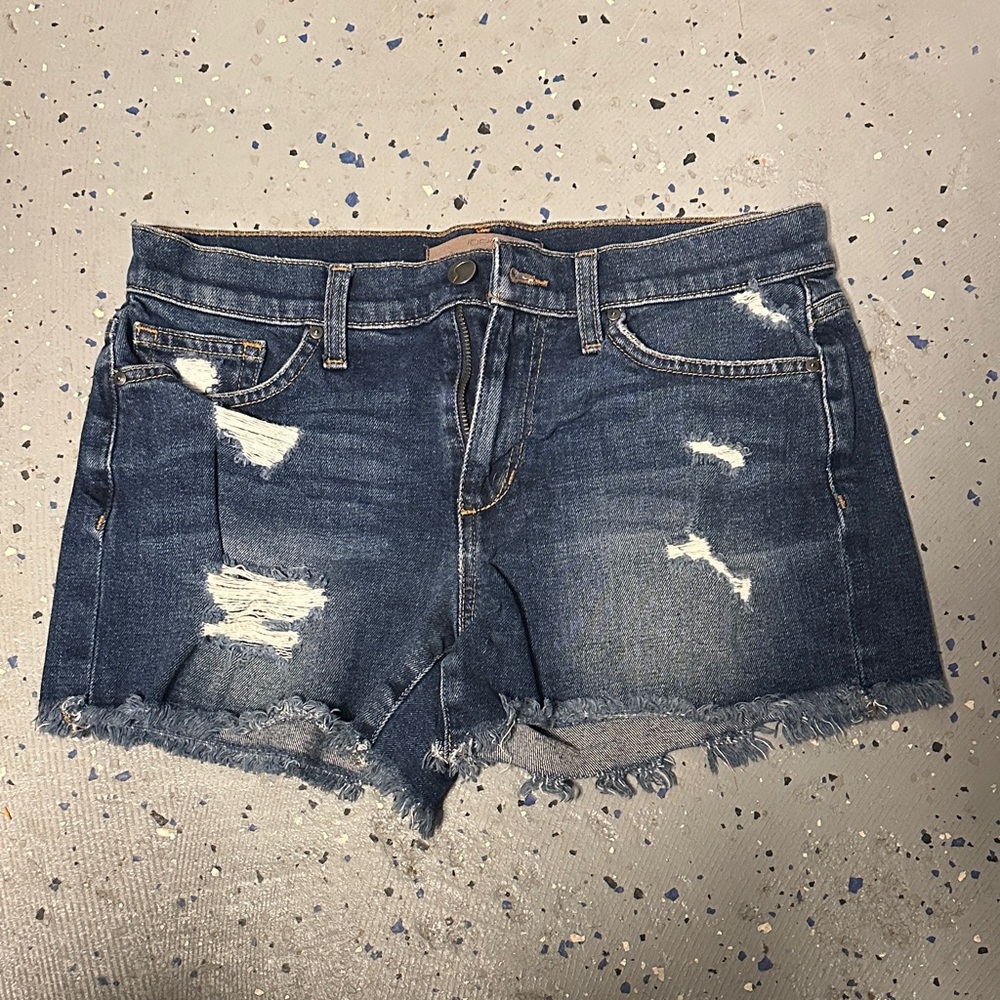 Joe's Jeans Blue Distressed Jean Shorts